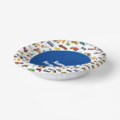 Birthday Kind Little Boy Cars Vehicle Pattern Papieren Kommen (Gebogen)