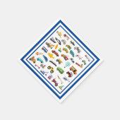 Birthday Kind Little Boy Cars Vehicle Pattern Servet (Hoek)