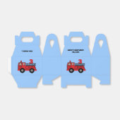 Birthday Kind Red Fire Truck - Aangepaste foto Bedankdoosjes (Uitgevouwen)