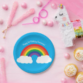 Birthday Kind regenboogschoen Papieren Bordje (Feest)