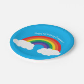 Birthday Kind regenboogschoen Papieren Bordje (Gekanteld)