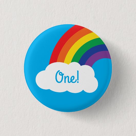 Birthday Kind regenboogschoen Ronde Button 3,2 Cm (Voorkant)