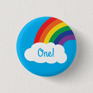 Birthday Kind regenboogschoen Ronde Button 3,2 Cm