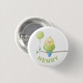 Birthday-Kind van Budgie Birthday Button (Voorkant /achterkant)