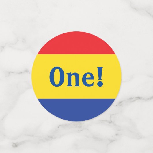 Birthday-Kind voor primaire kleuren Confetti (Kleine voorkant)