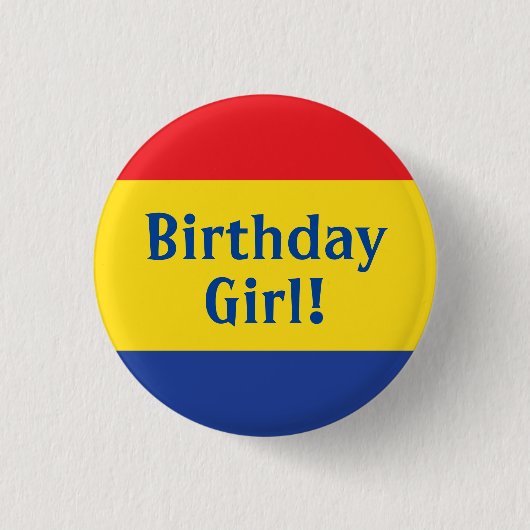 Birthday-Kind voor primaire kleuren Ronde Button 3,2 Cm (Voorkant)