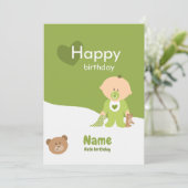 Birthday kinder Kaart (Staand voorkant)