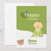 Birthday kinder Kaart (Voorkant / Achterkant)