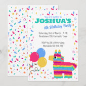 Birthday Kinderen Pinata Balloons Kaart (Voorkant / Achterkant)