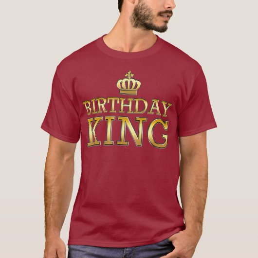 Birthday King Cool Cute Funny Any Age Bday Gift T-shirt (Voorkant)