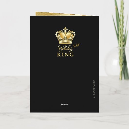 Birthday King Gold Crown Royal Monogram Luxe (Achterkant)