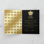Birthday King Gold Crown Royal Monogram Luxe (Binnen)