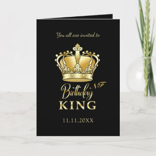 Birthday King Gold Crown Royal Monogram Luxe