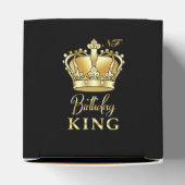 Birthday King Gold Crown Royal Monogram Luxe Bedankdoosjes (Bovenkant)