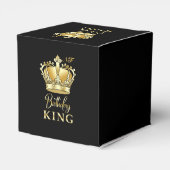 Birthday King Gold Crown Royal Monogram Luxe Bedankdoosjes (Achterkant)