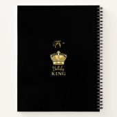 Birthday King Gold Crown Royal Monogram Luxe Notitieboek (Achterkant)