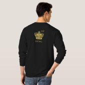 Birthday King Gold Crown Royal Monogram Luxe T-shirt (Achterkant volledig)