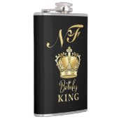Birthday King Gold Crown Royal Monogram Luxury Heupfles (Rechts)