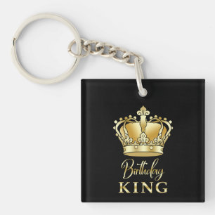 Birthday King Gold Crown Royal Queen Funny Sleutelhanger
