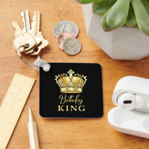 Birthday King Gold Crown Royal Queen Funny Sleutelhanger