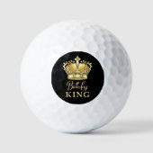 Birthday King Gold Crown Royal Queen Luxury Golfballen (Voorkant)
