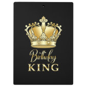 Birthday King Gold Crown Royal Queen Luxury Klembord (Achterkant)