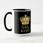 Birthday King Gold Crown Royal Queen Luxury Mok (Links)