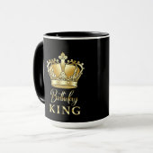 Birthday King Gold Crown Royal Queen Luxury Mok (Voorkant links)