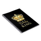 Birthday King Gold Crown Royal Queen Luxury Notitieboek (Rechterzijde)