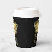 Birthday King Gold Crown Royal Queen Luxury Papieren Bekers (Rechts)