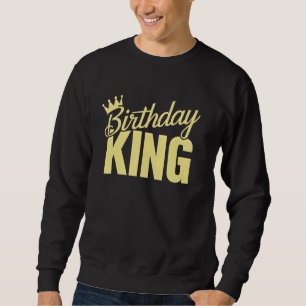 Birthday King Gold Crown Trui