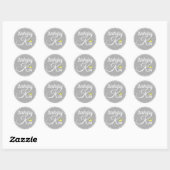 Birthday King Ronde Sticker (Vel)