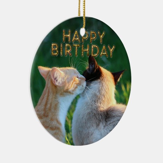 Birthday kiss keramisch ornament (Rechts)