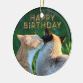 Birthday kiss keramisch ornament (Links)
