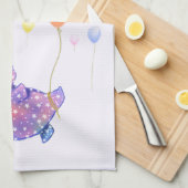 Birthday Kitchen Towels Elephant Flying - Fun Theedoek (Quarter Fold)