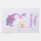 Birthday Kitchen Towels Elephant Flying - Fun Theedoek (Horizontaal)