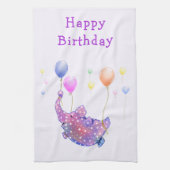 Birthday Kitchen Towels Elephant Flying - Fun Theedoek (Verticaal)