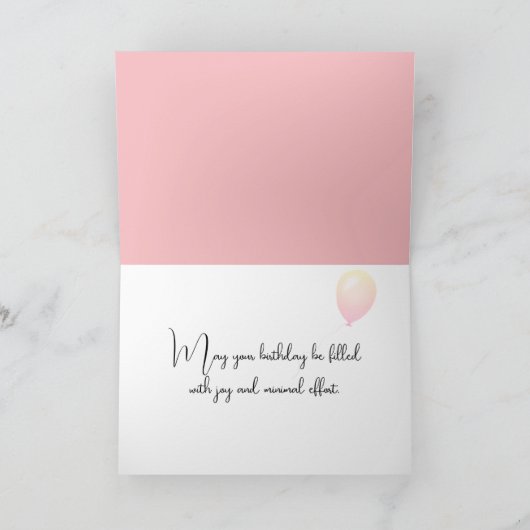 Birthday Kitten Sleeping in a Pink Slipper Kaart (Binnen)