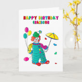 Birthday kleinson Colorful Clown Fun Afbeelding Ca Kaart (Gele Bloem)
