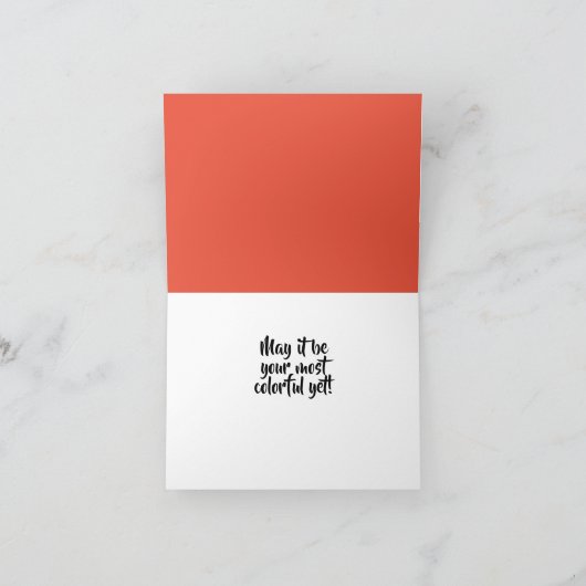 Birthday-kleur Kaart (Binnen)