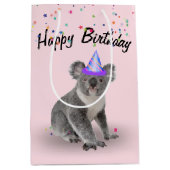 Birthday Koala Beer en Star Confetti Medium Cadeauzakje (Voorkant)