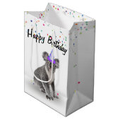 Birthday Koala Beer en Star Confetti Medium Cadeauzakje (Voorkant Gekanteld)