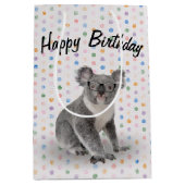 Birthday Koala Beer met bril Medium Cadeauzakje (Voorkant)