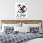 Birthday Koala Design Canvas Afdruk (Insitu (Slaapkamer))