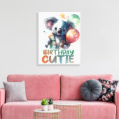 Birthday Koala Design Canvas Afdruk (Insitu (Woonkamer))