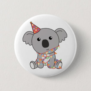 Birthday Koala voor kinderen Een Button van de ver