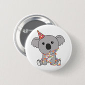 Birthday Koala voor kinderen Een Button van de ver (Voorkant /achterkant)