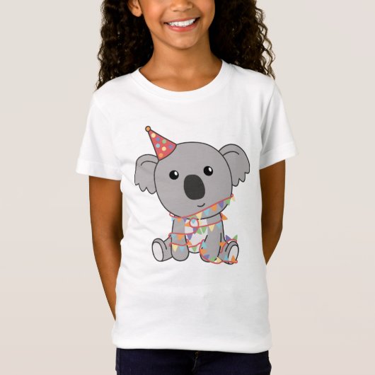 Birthday Koala voor kinderen een verjaardag T-shirt (Voorkant)