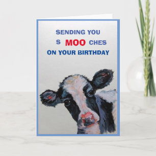 BIRTHDAY KOE BLANK WENSKAARTEN BEDANKKAART