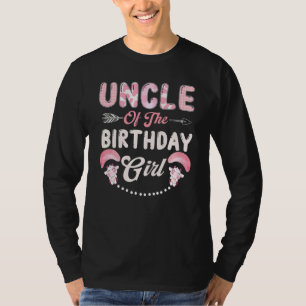 Birthday Koe oom van het geboorte-meisje dat borst T-shirt